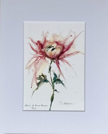 watercolor semi abstract mum