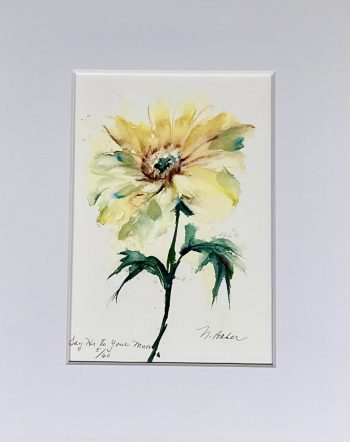 watercolor white mum