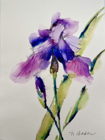 original painting of iris
