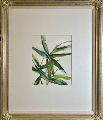 watercolor bamboo leaves