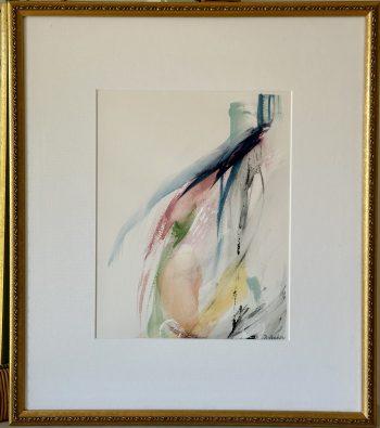 abstract watercolor bottle