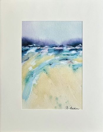 abstract beach watercolor