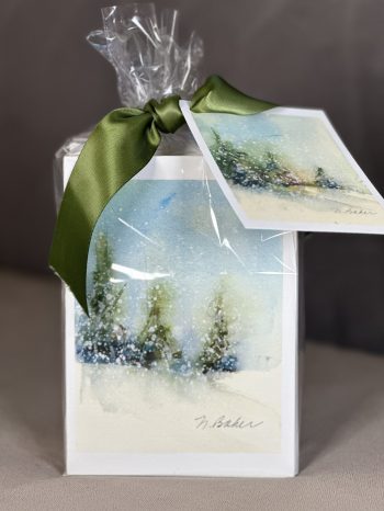 Bundle of Winter tree cards in cellophane bag